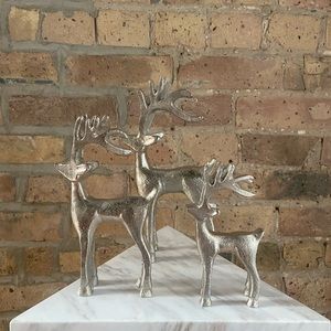 Chrome Reindeer Set of 3